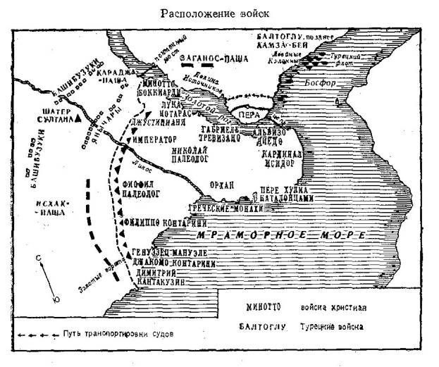 Падение константинополя карта