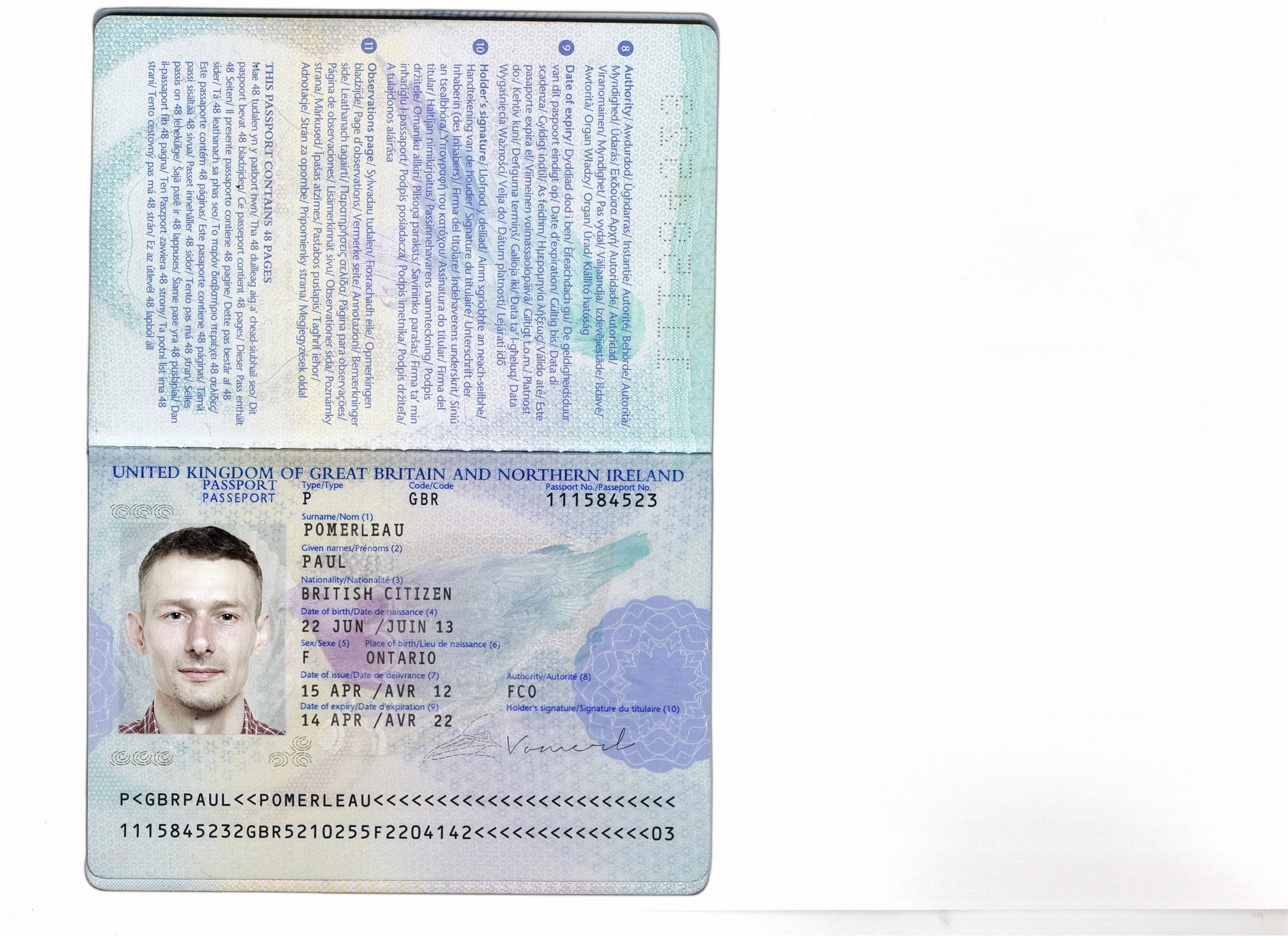 Скан польского паспорта