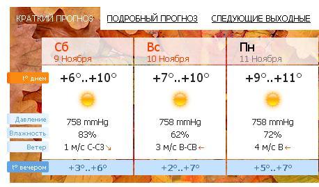 Погода на выходные в москве